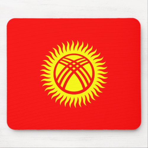 Patriotic Kyrgyzstan Flag Mouse Pad
