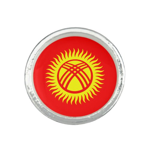 Patriotic Kyrgyzstan Flag Ring
