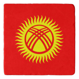 Patriotic Kyrgyzstan Flag Trivet