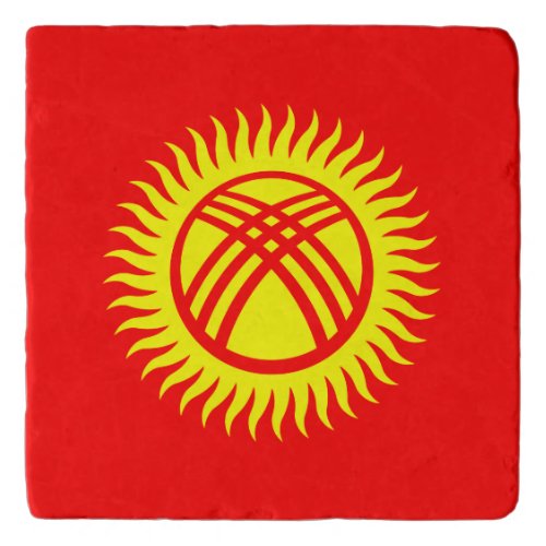 Patriotic Kyrgyzstan Flag Trivet