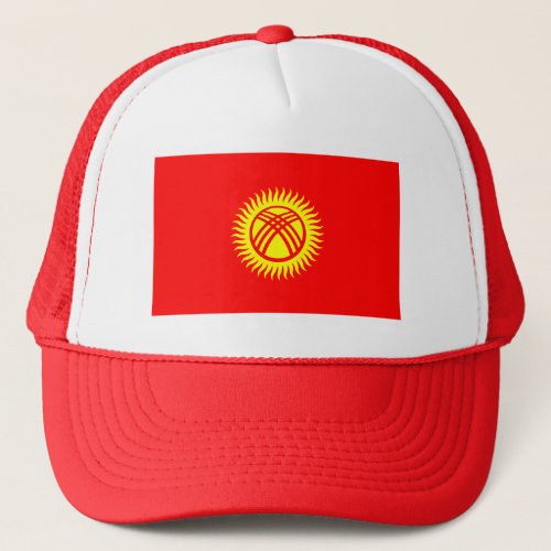 Patriotic Kyrgyzstan Flag Trucker Hat