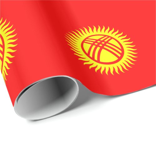 Patriotic Kyrgyzstan Flag Wrapping Paper