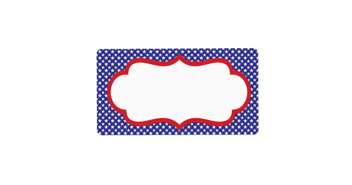 Patriotic Label (blank) | Zazzle