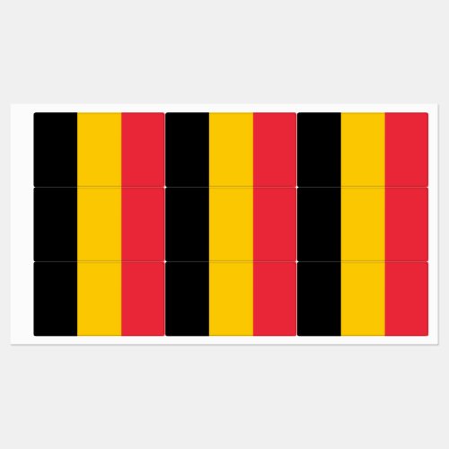 Patriotic labels with flag of Belgium