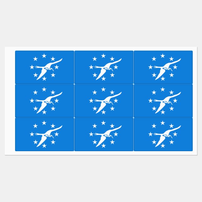 Patriotic labels with flag of Corpus Christi (Sheet)