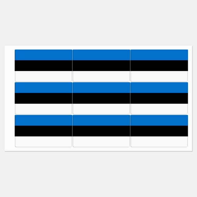 Patriotic labels with flag of Estonia (Sheet)