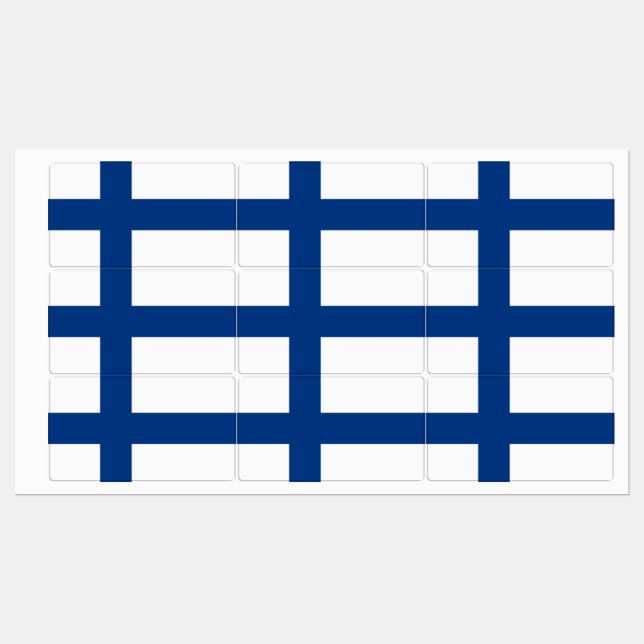 Patriotic labels with flag of Finland (Sheet)