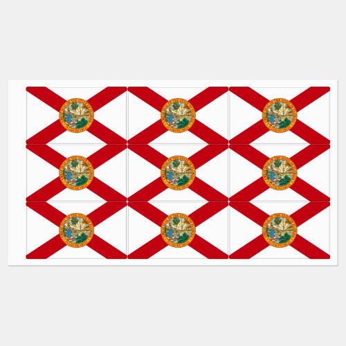 Patriotic labels with flag of Florida State