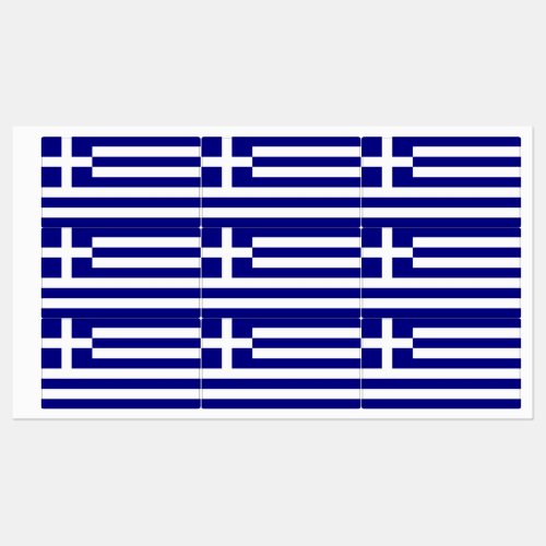 Patriotic labels with flag of Greece