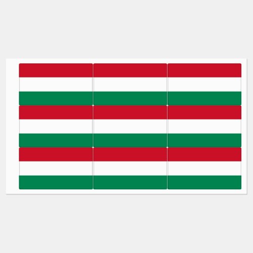 Patriotic labels with flag of Hungary