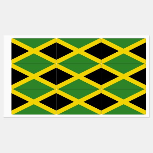 Patriotic labels with flag of Jamaica