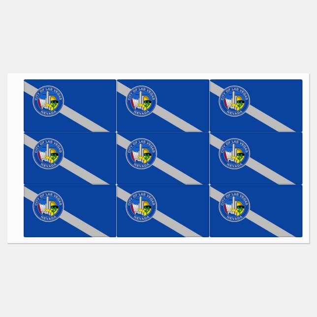 Patriotic labels with flag of Las Vegas (Sheet)