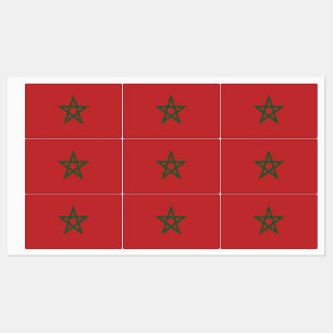 Patriotic labels with flag of Morocco