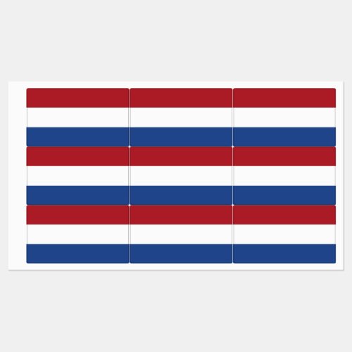 Patriotic labels with flag of Netherlands