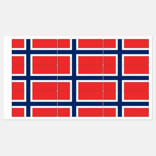 Patriotic labels with flag of Norway