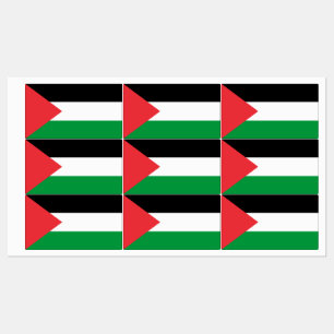 Patriotic labels with flag of Palestine