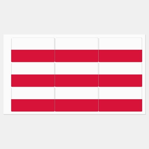 Patriotic labels with flag of Poland