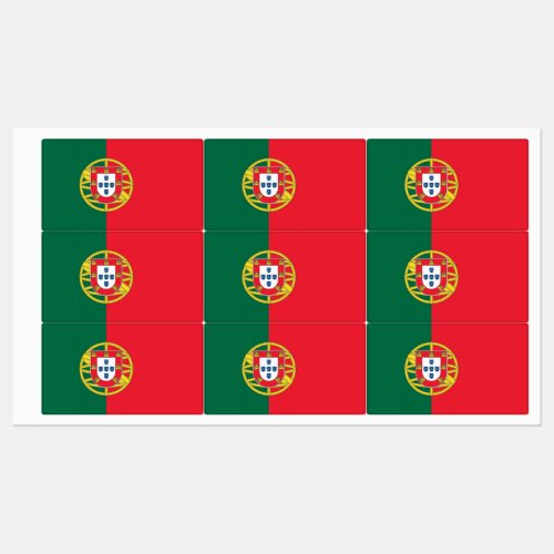 Patriotic labels with flag of Portugal