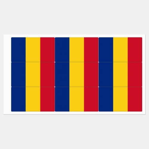 Patriotic labels with flag of Romania