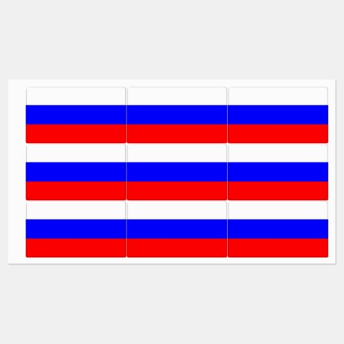 Patriotic labels with flag of Russia