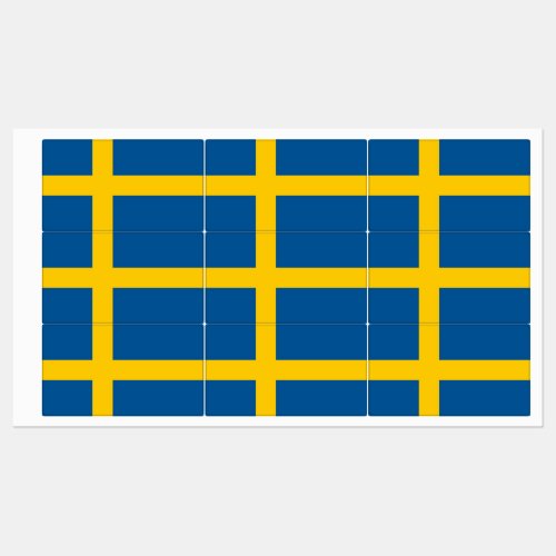 Patriotic labels with flag of Sweden