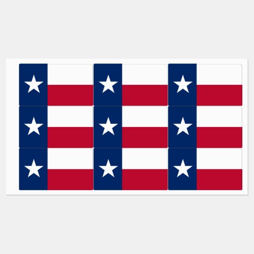 Patriotic labels with flag of Texas State