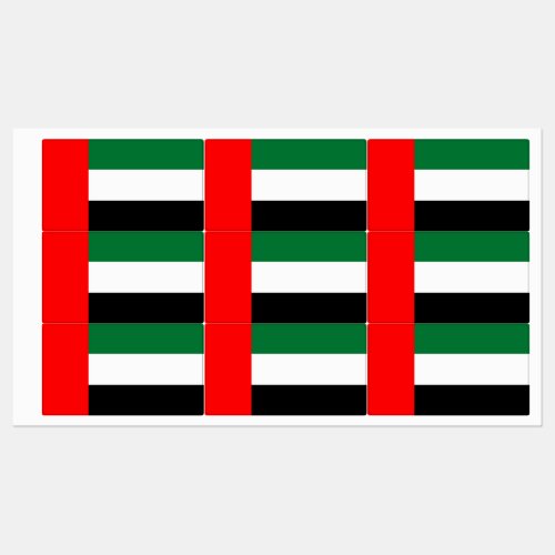 Patriotic labels with flag of UAE