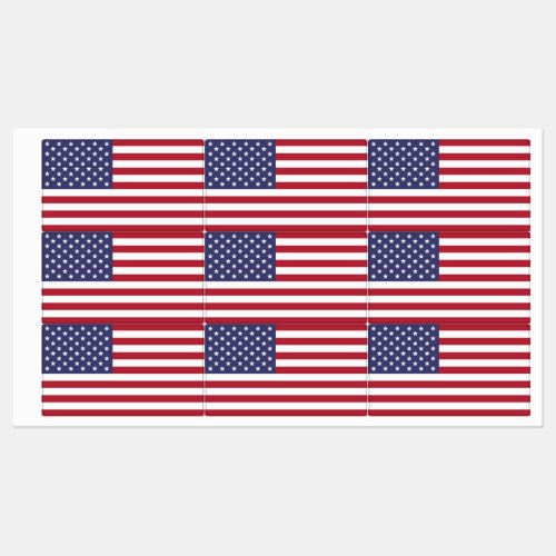 Patriotic labels with flag of USA