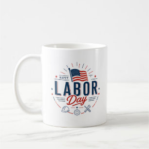 Patriotic Labor Day / Día del Trabajo Festivo Coffee Mug