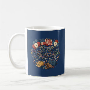 Patriotic Labor Day / Día del Trabajo Festivo Coffee Mug