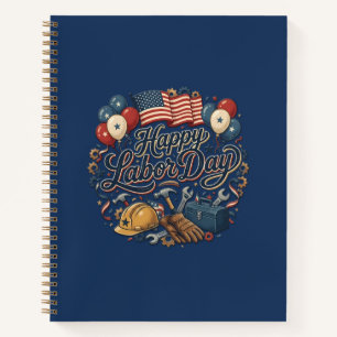  Patriotic Labor Day / Día del Trabajo Festivo Notebook