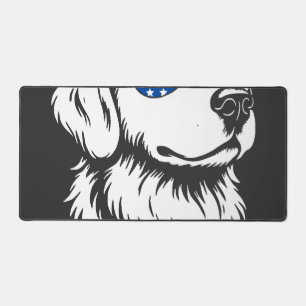 Patriotic Labrador American Flag Fourth of July Desk Mat