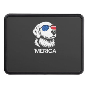 Patriotic Labrador American Flag Fourth of July Hitch Cover