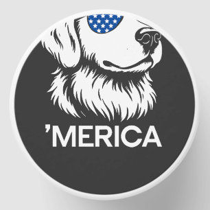 Patriotic Labrador American Flag Fourth of July Mini Candle Favors