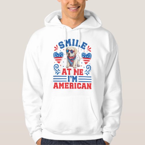 Patriotic Labrador Retriever Dog for 4th Of July Hoodie