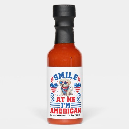 Patriotic Labrador Retriever Dog for 4th Of July Hot Sauces