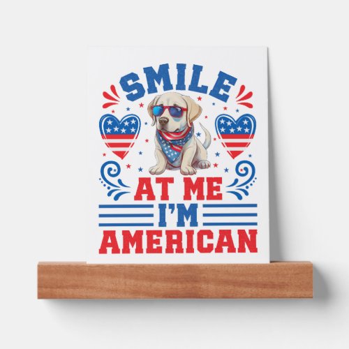 Patriotic Labrador Retriever Dog for 4th Of July Picture Ledge