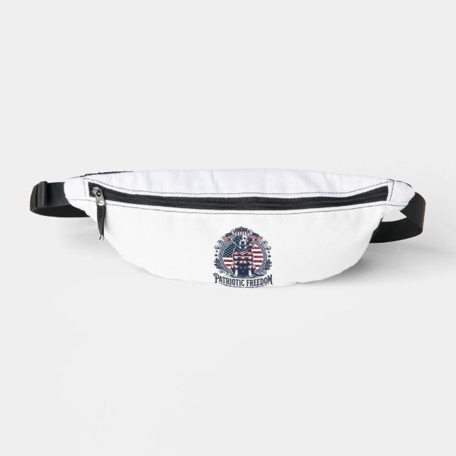 Patriotic Labrador Retriever Vector Graphic Tee_1 Fanny Pack (Front)