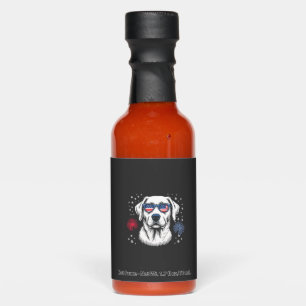 Patriotic Labrador with USA Shades Hot Sauces