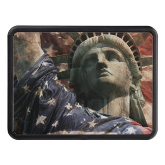 Patriotic Lady Liberty American flag Hitch Cover