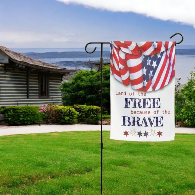 Patriotic Land of the Free Bunting Garden Flag (Polyester garden flag)