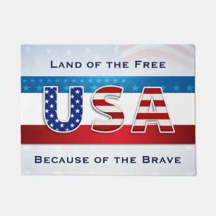 Patriotic - Land of the Free Doormat