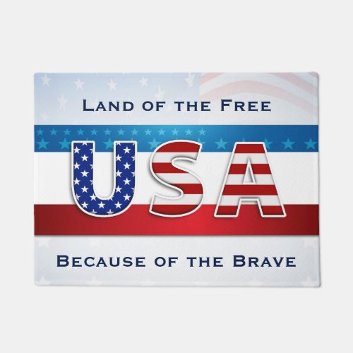 Patriotic _ Land of the Free Doormat
