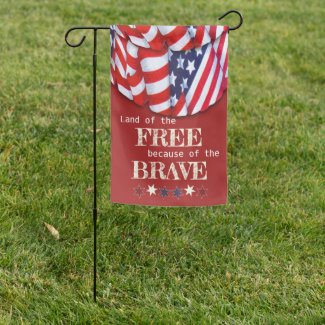 Patriotic Land of the Free Red White Blue Bunting