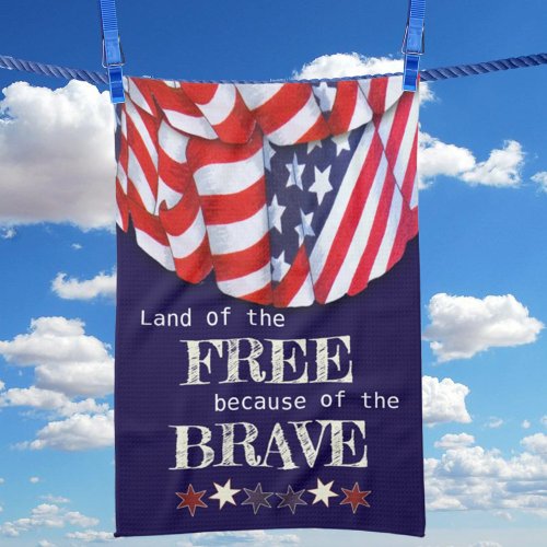 Patriotic Land of the Free Red White Blue Bunting