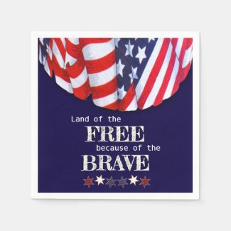 Patriotic Land of the Free Red White Blue Bunting
