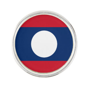 Patriotic Laos Flag Lapel Pin
