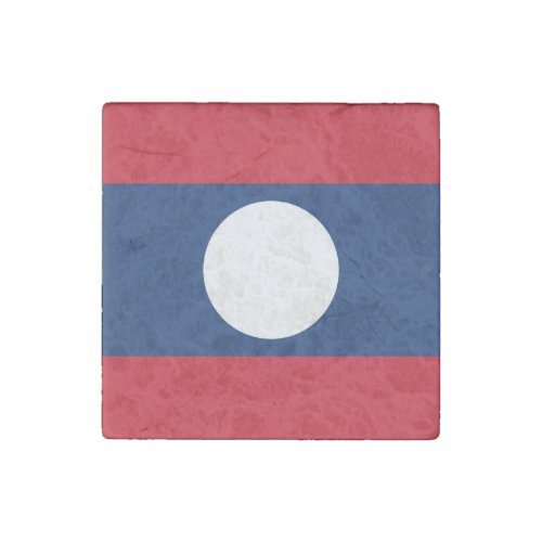 Patriotic Laos Flag Stone Magnet