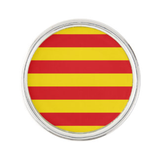 Patriotic lapel pin with Flag of Catalonia