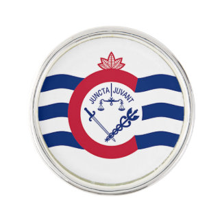 Patriotic lapel pin with Flag of Cincinnati